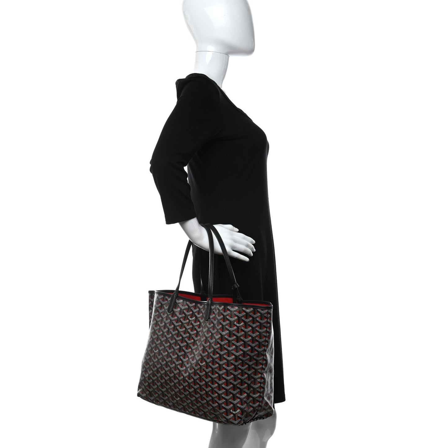 Goyardine Saint Louis Claire Voie PM Black Red