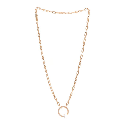 Cartier 18K Pink Gold Diamond Juste Un Clou Chain Necklace 3 of 5