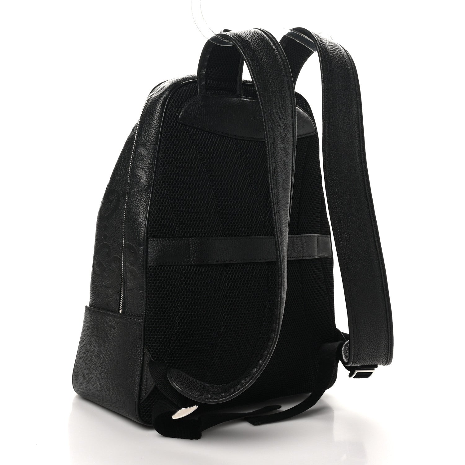 Gucci Calfskin Jumbo GG Embossed Large Backpack Black 3 of 11