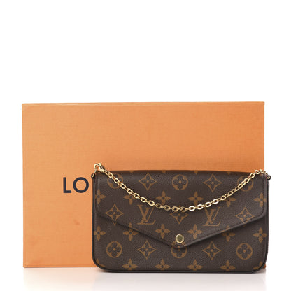 Louis Vuitton Monogram Pochette Felicie Chain Wallet Fuchsia 14 of 14