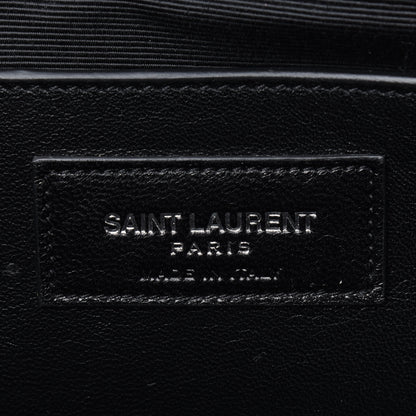 Saint Laurent Grain De Poudre Classic Monogram Studded Clutch Black 7 of 18