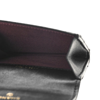 Chanel Lambskin Quilted Flap Card Holder Wallet Black 5 of 10