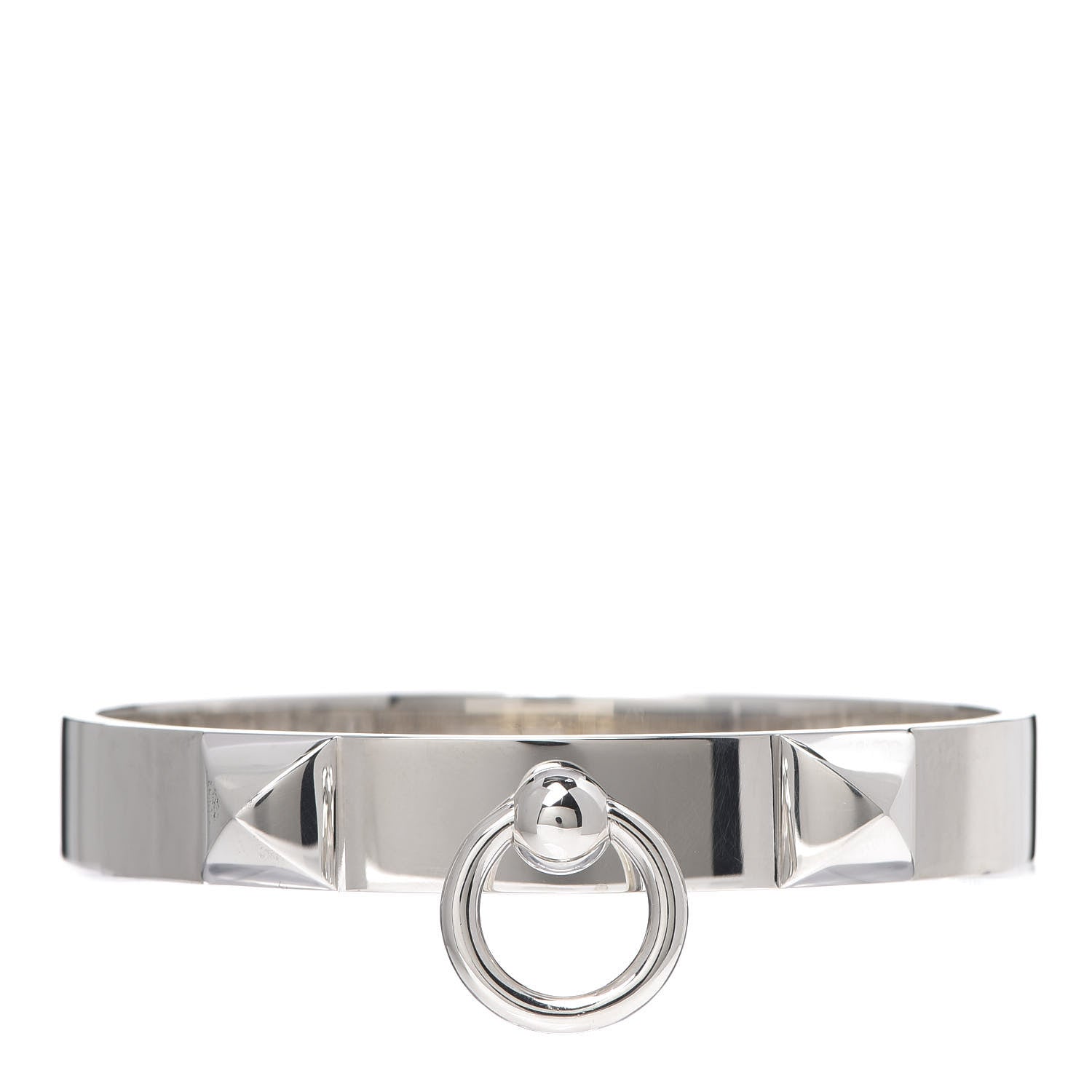 Hermes Sterling Silver PM Collier De Chien Bracelet ST 1 of 7