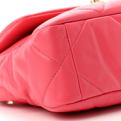 Chanel Lambskin Quilted Medium Chanel 19 Flap Pink 9 of 10