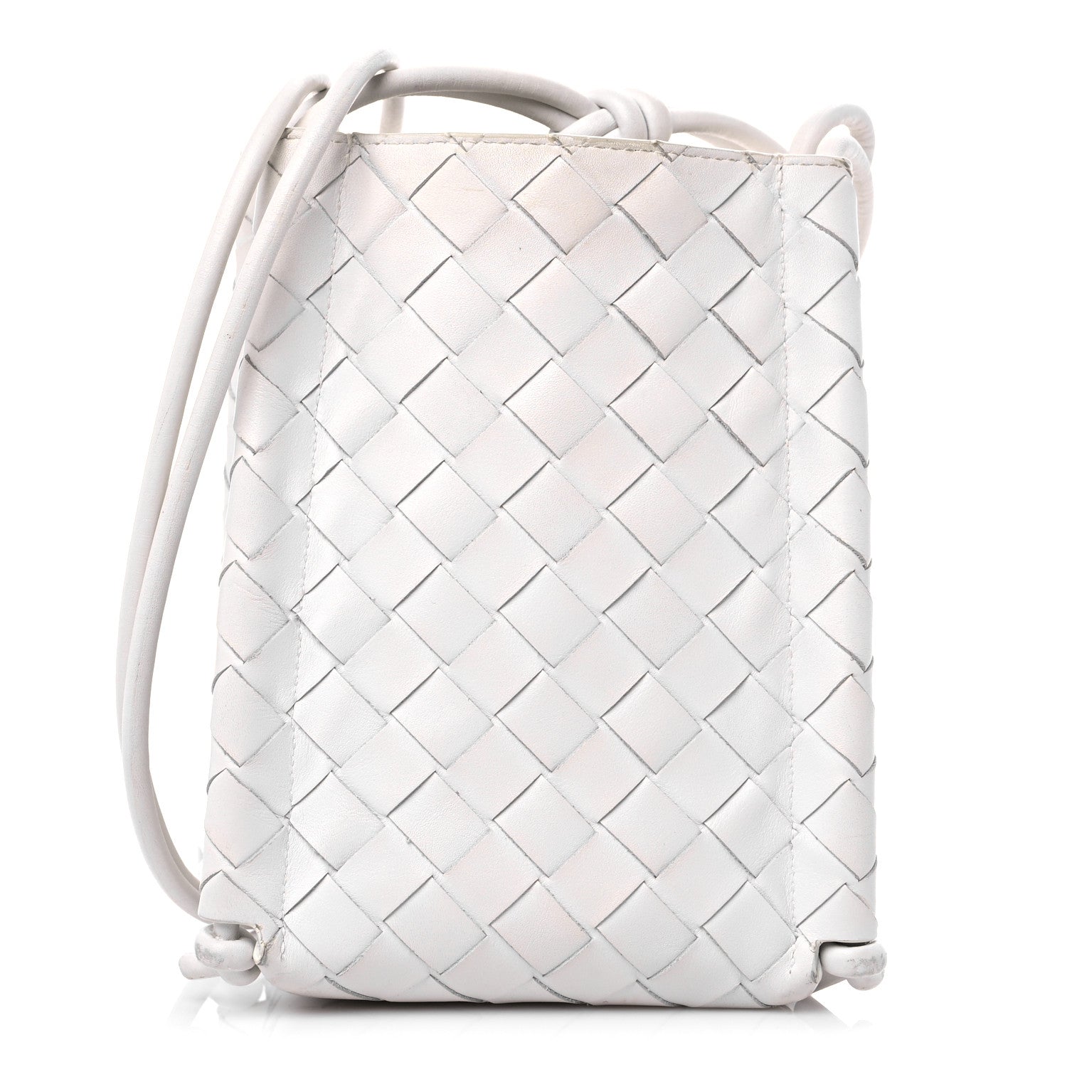 Bottega Veneta Nappa Intrecciato The Mini Knot Shoulder Bag Chalk 1 of 8