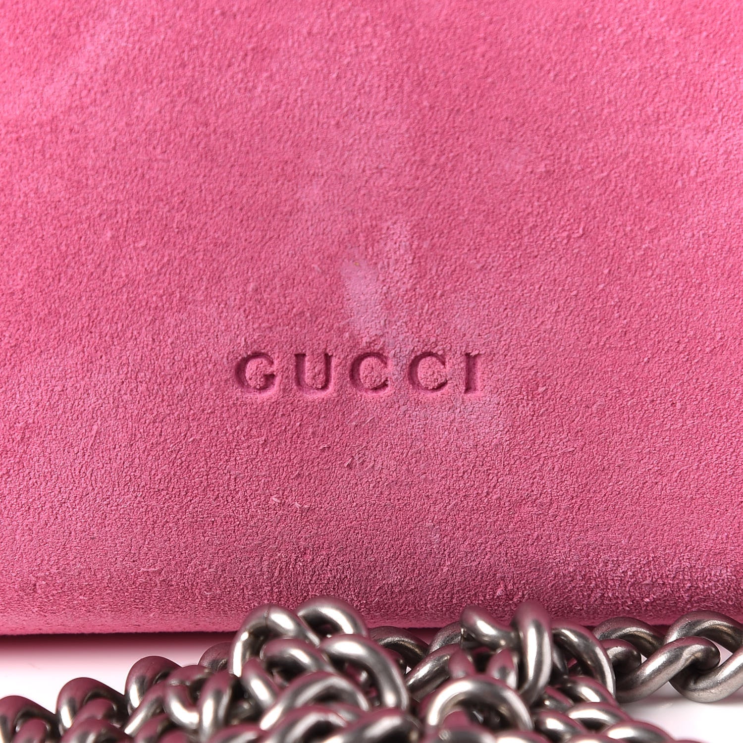 Gucci Suede Mini Dionysus Chain Wallet Pink Tropical Flower 10 of 16