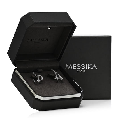 Messika 18K White Gold Diamond Gatsby Daisy Earrings 5 of 5
