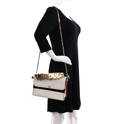 Christian Louboutin Calfskin Broken Glass Loubiblues Disikroul Satchel Latte Bronze 2 of 20