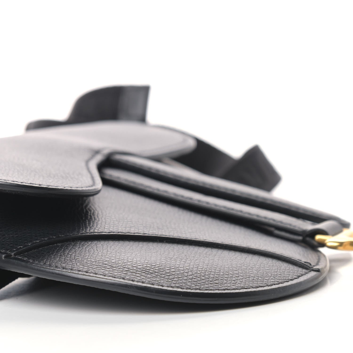 Christian Dior Grained Calfskin Saddle Belt Bag Black 7 of 9
