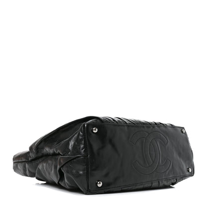 Chanel Glazed Calfskin Large Twisted Tote Black 4 of 10