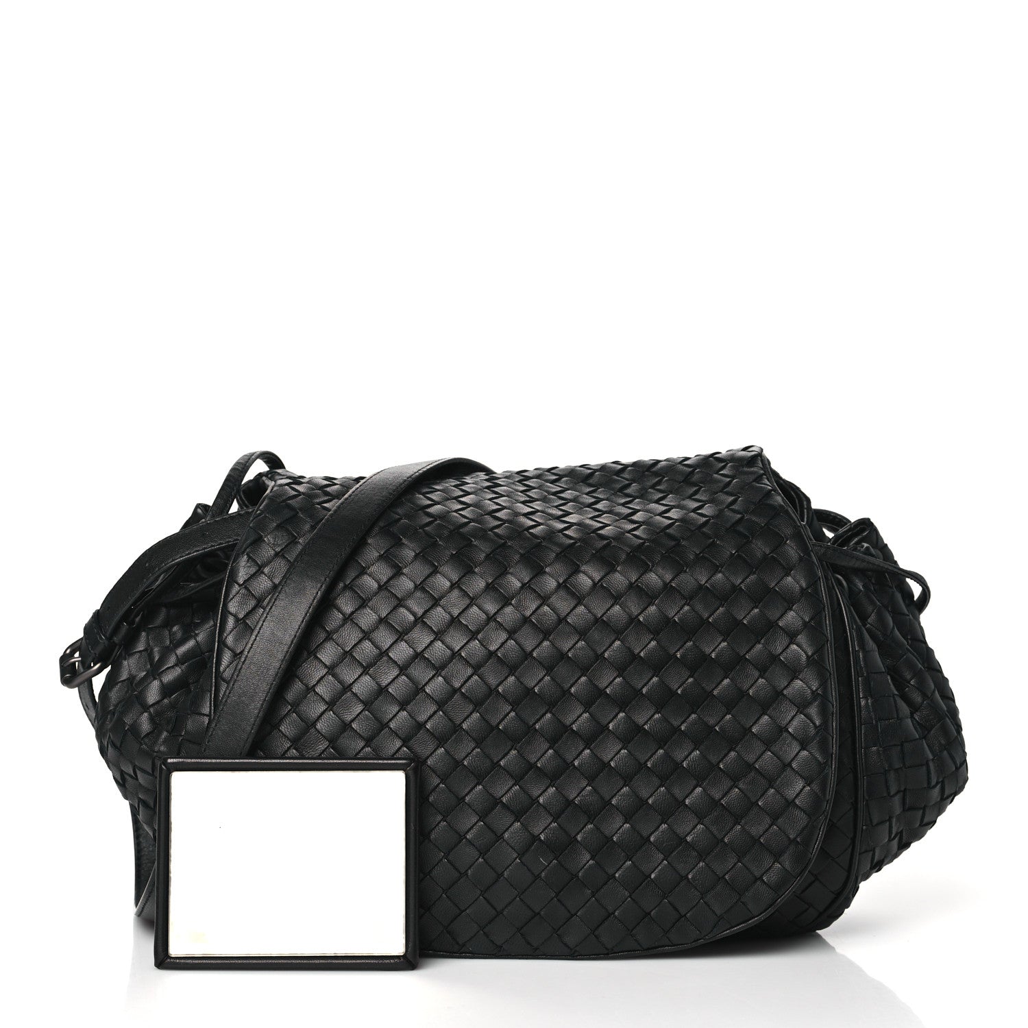 Bottega Veneta Nappa Intrecciato Messenger Bag Black 3 of 10