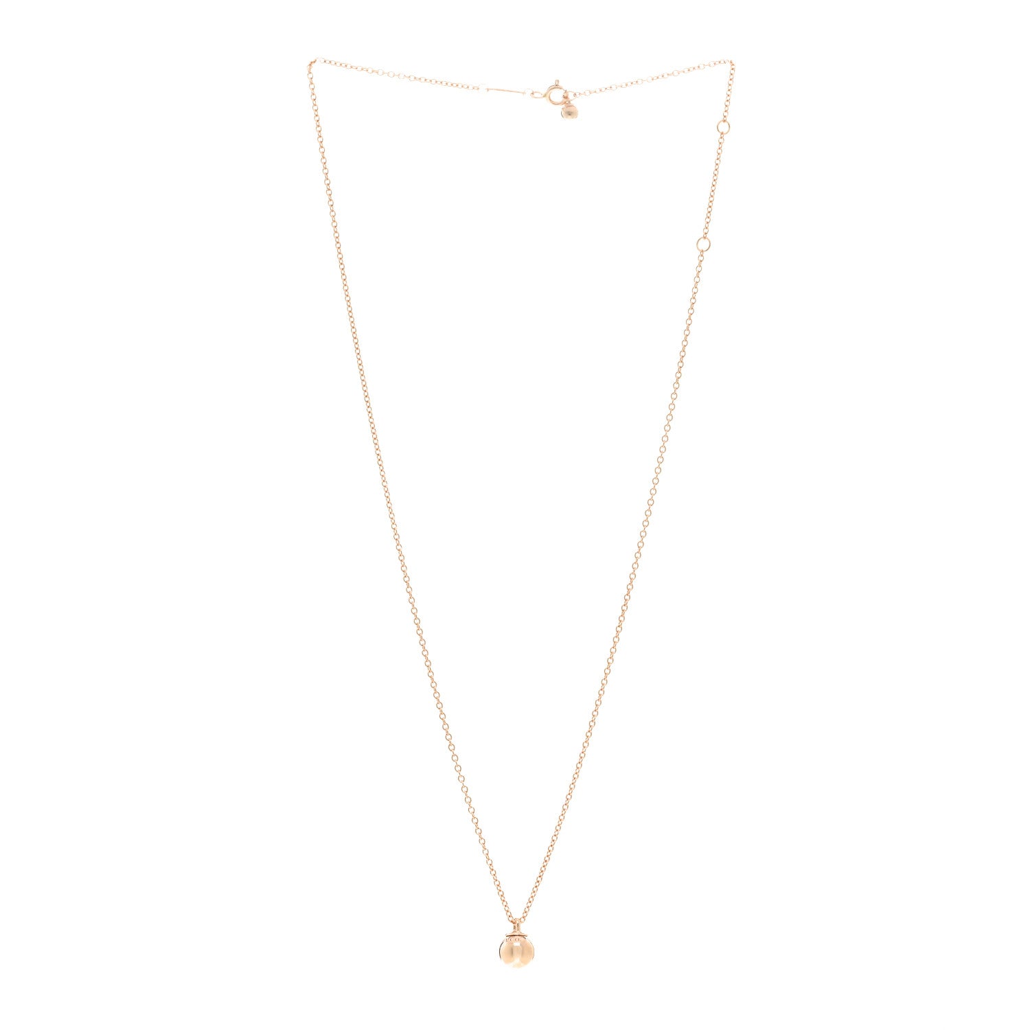 Tiffany 18K Rose Gold 8mm HardWear Ball Pendant Necklace 3 of 4