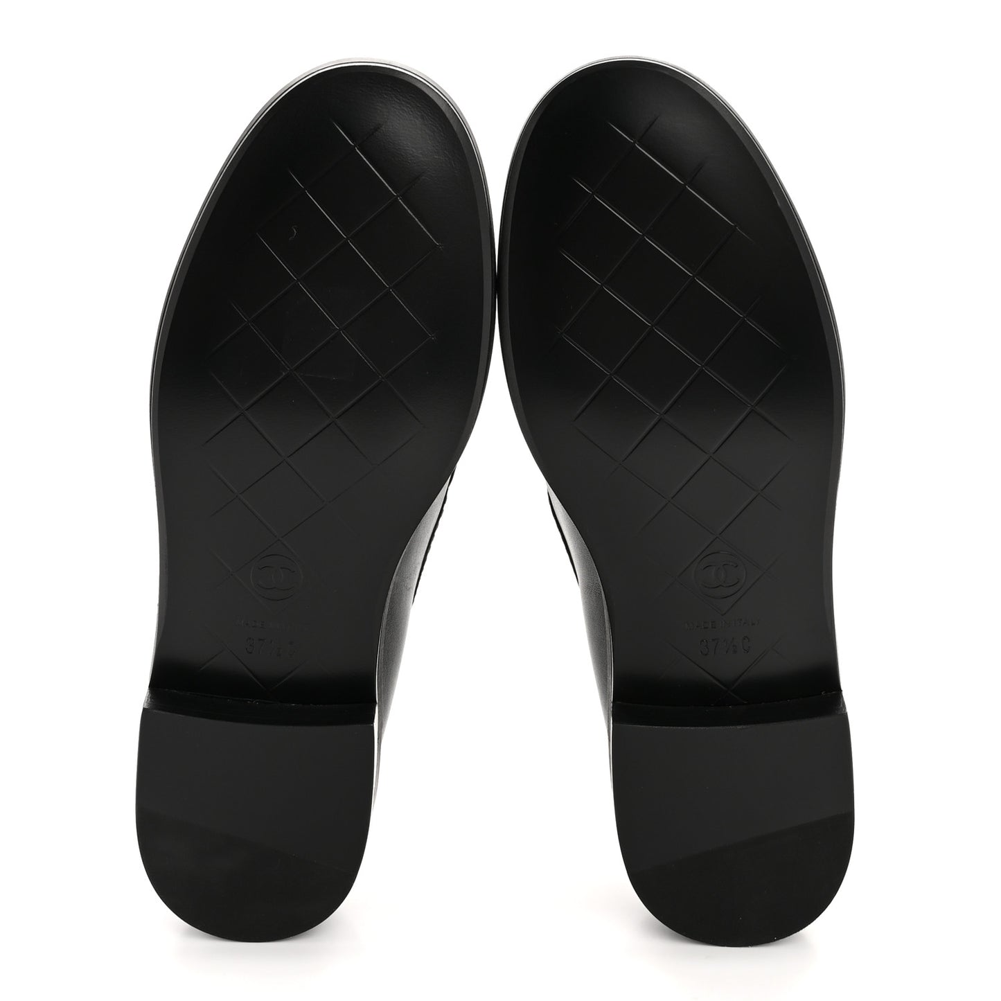 Lambskin Quilted CC Turnlock Loafers 37.5 Black