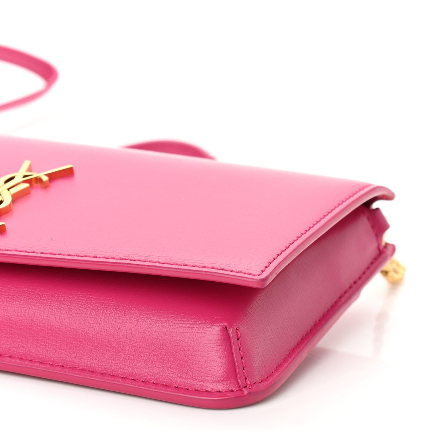 Smooth Calfskin Monogram Phone Holder Crossbody Fuchsia Couture
