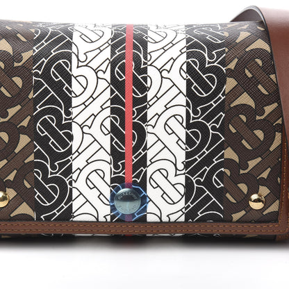 Burberry E-Canvas Monogram Stripe Hackberry Crossbody Bag Bridle Brown 8 of 8