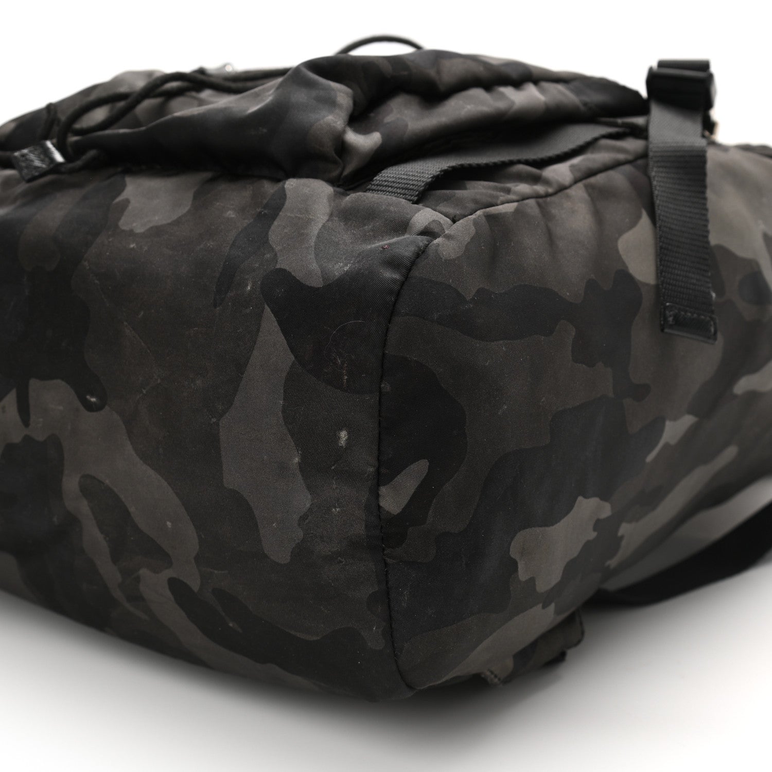 Prada Tessuto Nylon Camouflage Print Double Buckle Backpack Fumo 9 of 11