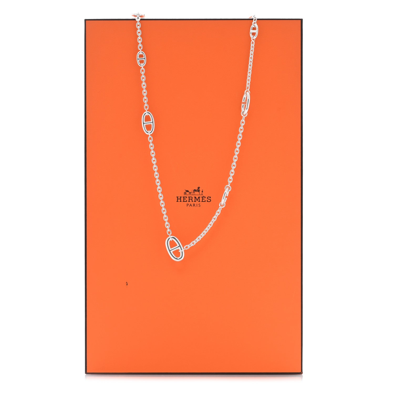 Hermes Sterling Silver Farandole Necklace 80 5 of 5