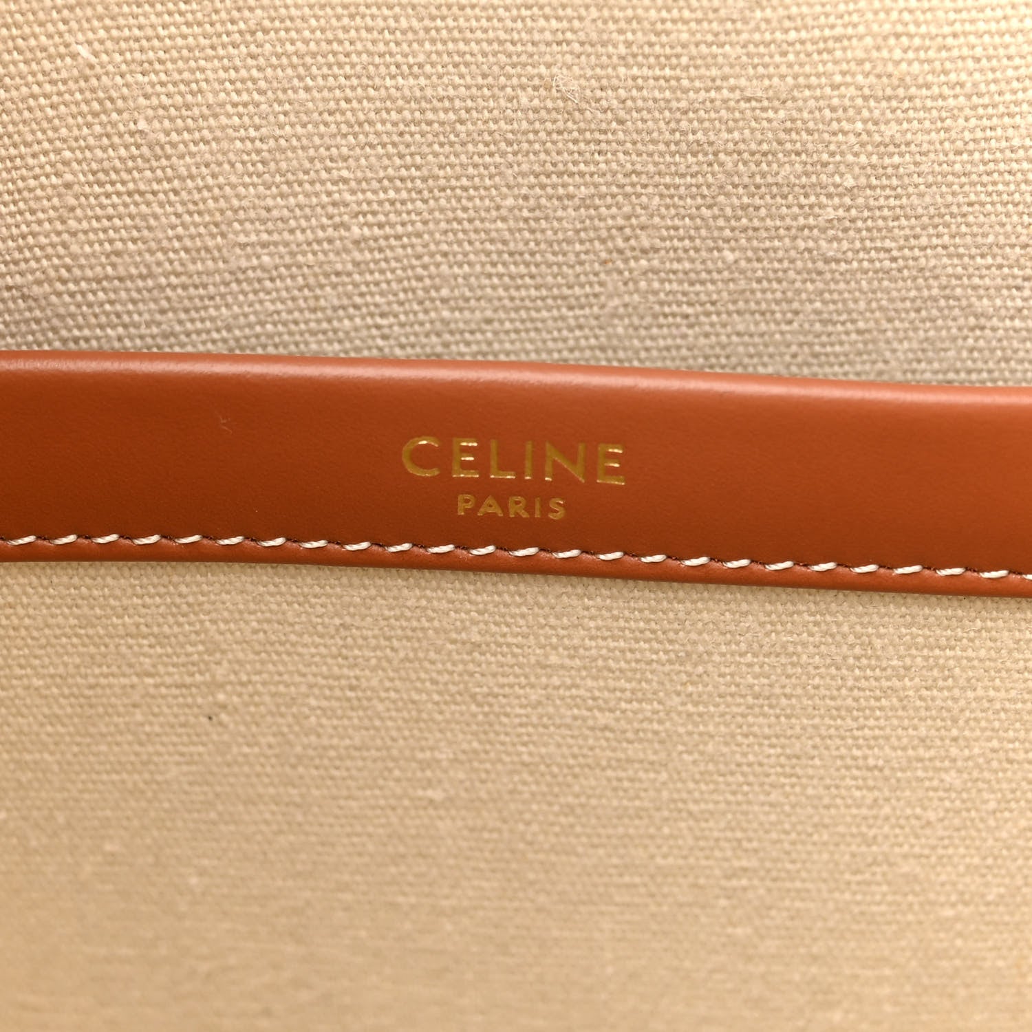 Celine Canvas Calfskin Triomphe Large Cabas Thais White 6 of 10