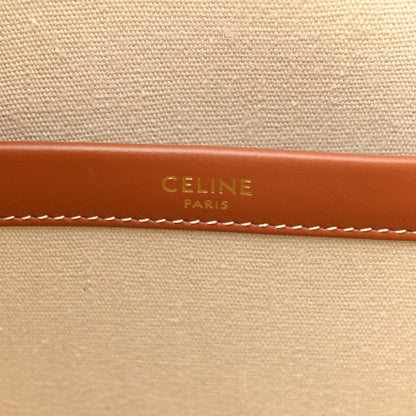 Celine Canvas Calfskin Triomphe Large Cabas Thais White 6 of 10