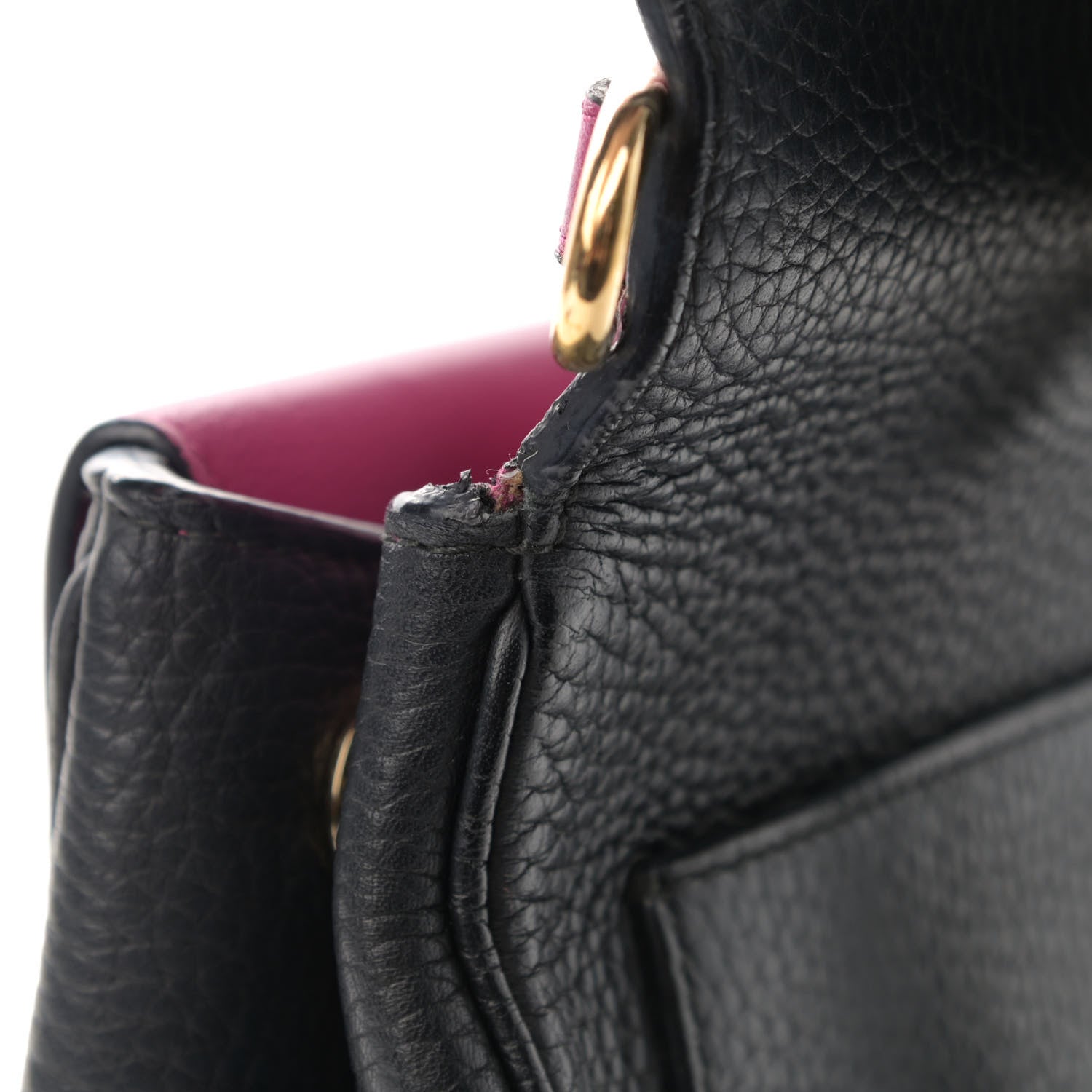 Christian Dior Bullcalf Medium Be Dior Flap Black Fraise 18 of 19