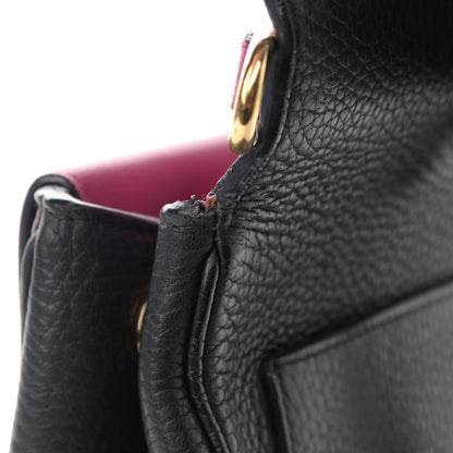 Christian Dior Bullcalf Medium Be Dior Flap Black Fraise 18 of 19