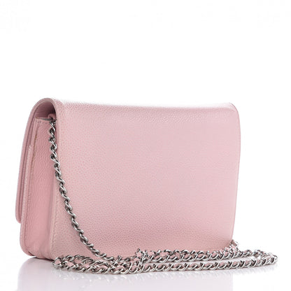 Chanel Caviar Timeless CC Wallet On Chain WOC Pink 3 of 9