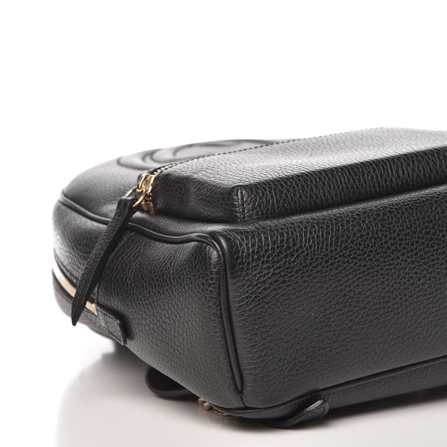 Pebbled Calfskin Soho Chain Backpack Black