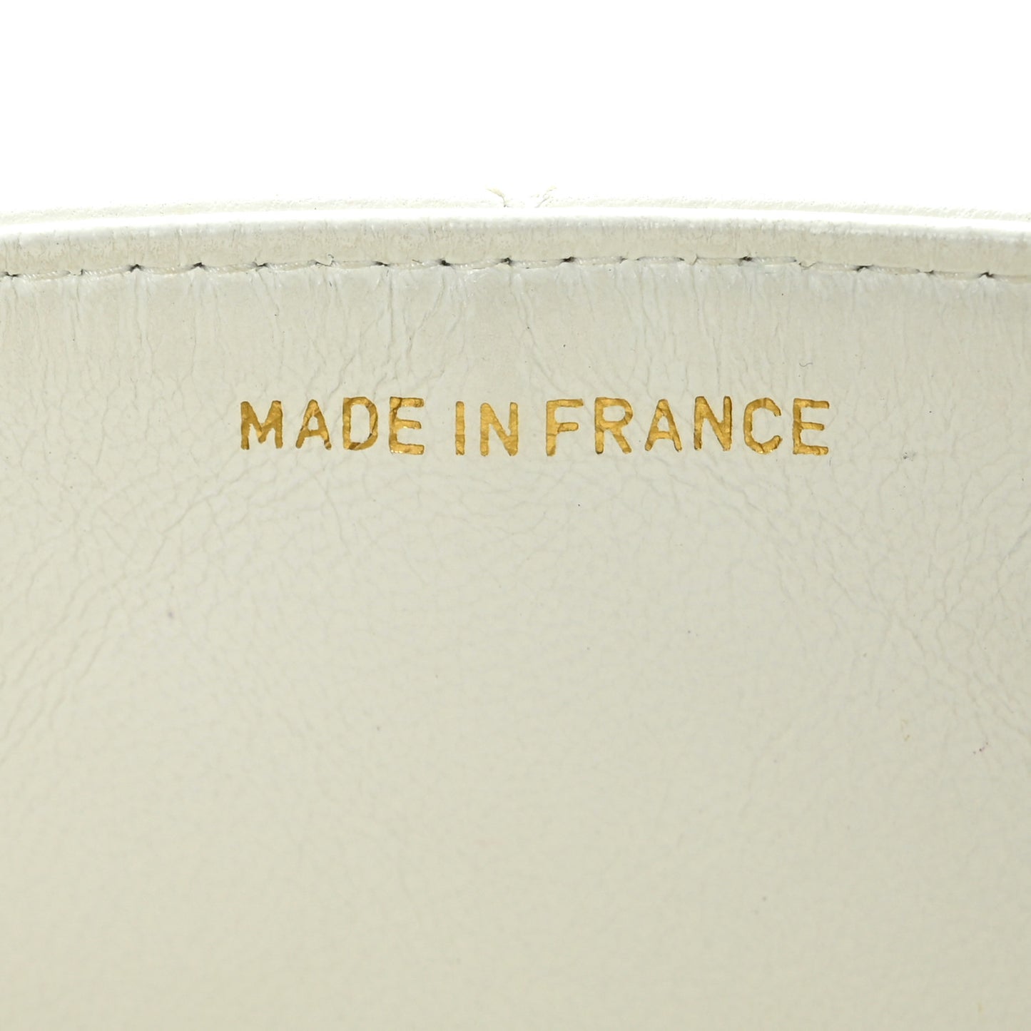 Lambskin Quilted Small Single Flap White
