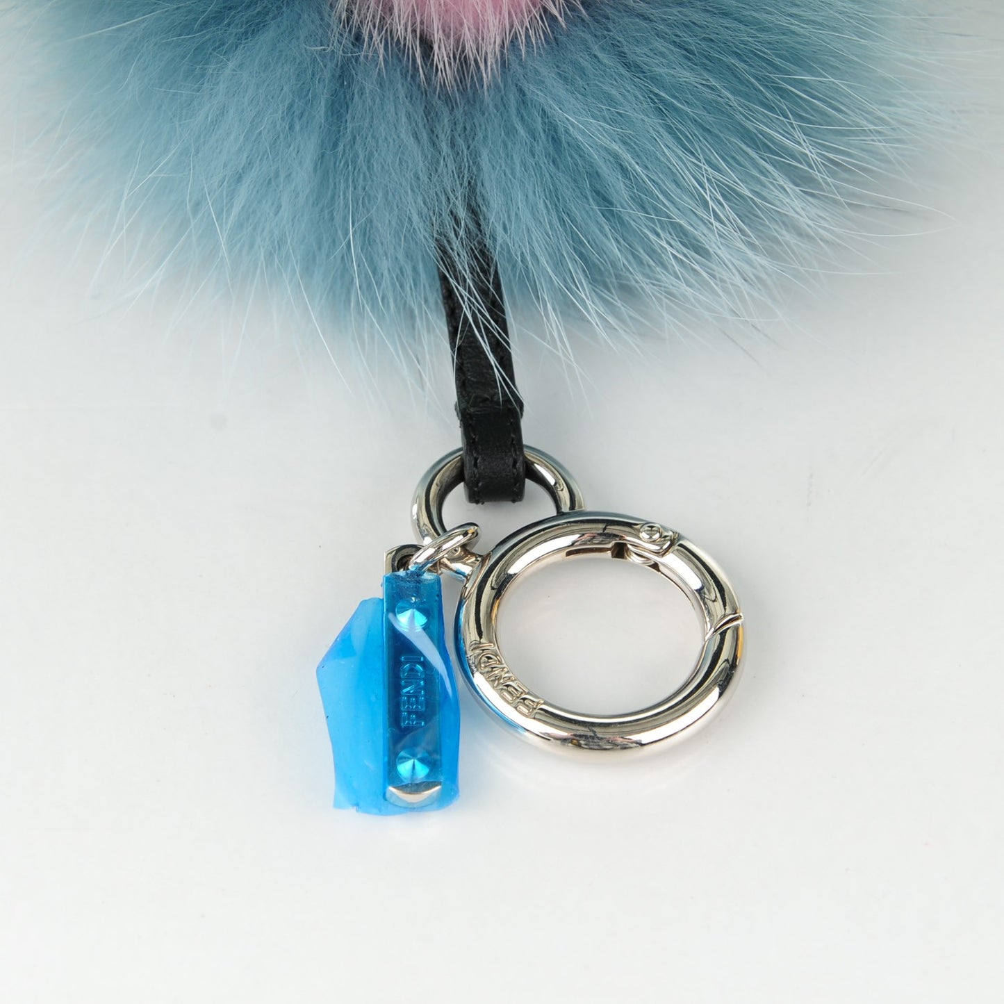 Fox Mink Rabbit Fur Vitello Flamingo Mini Monster Bag Bug Charm Lagoon Black Multicolor