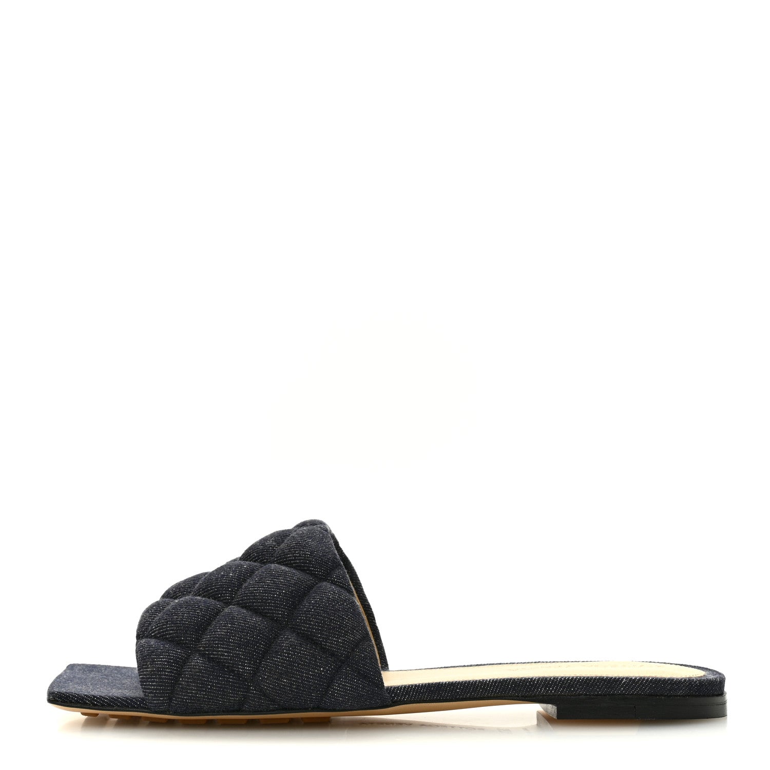 Bottega Veneta Denim Matelasse Padded Flat Sandals 36.5 Indigo 1 of 7