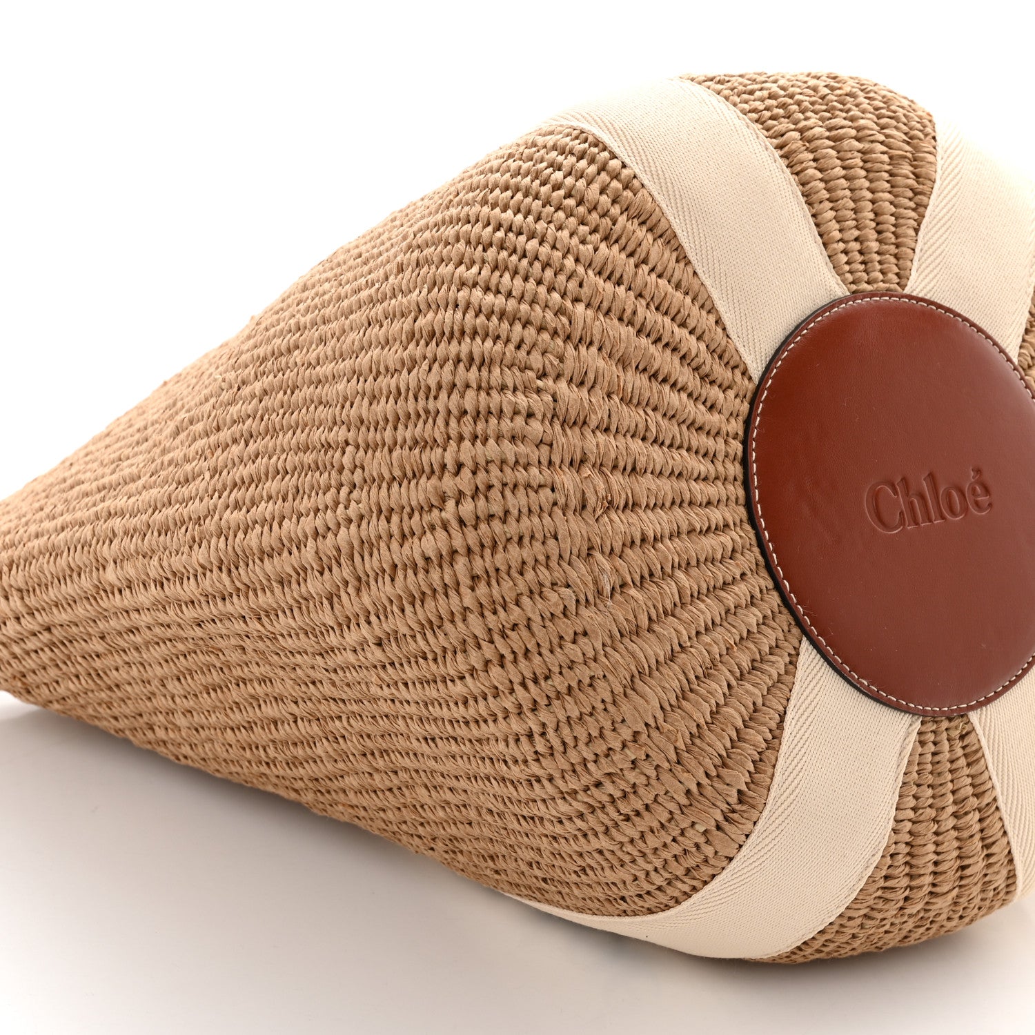 Chloe Raffia Large Woody Basket Bag White 8 of 9