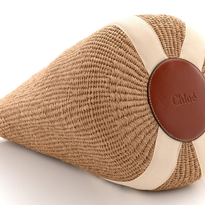 Chloe Raffia Large Woody Basket Bag White 8 of 9
