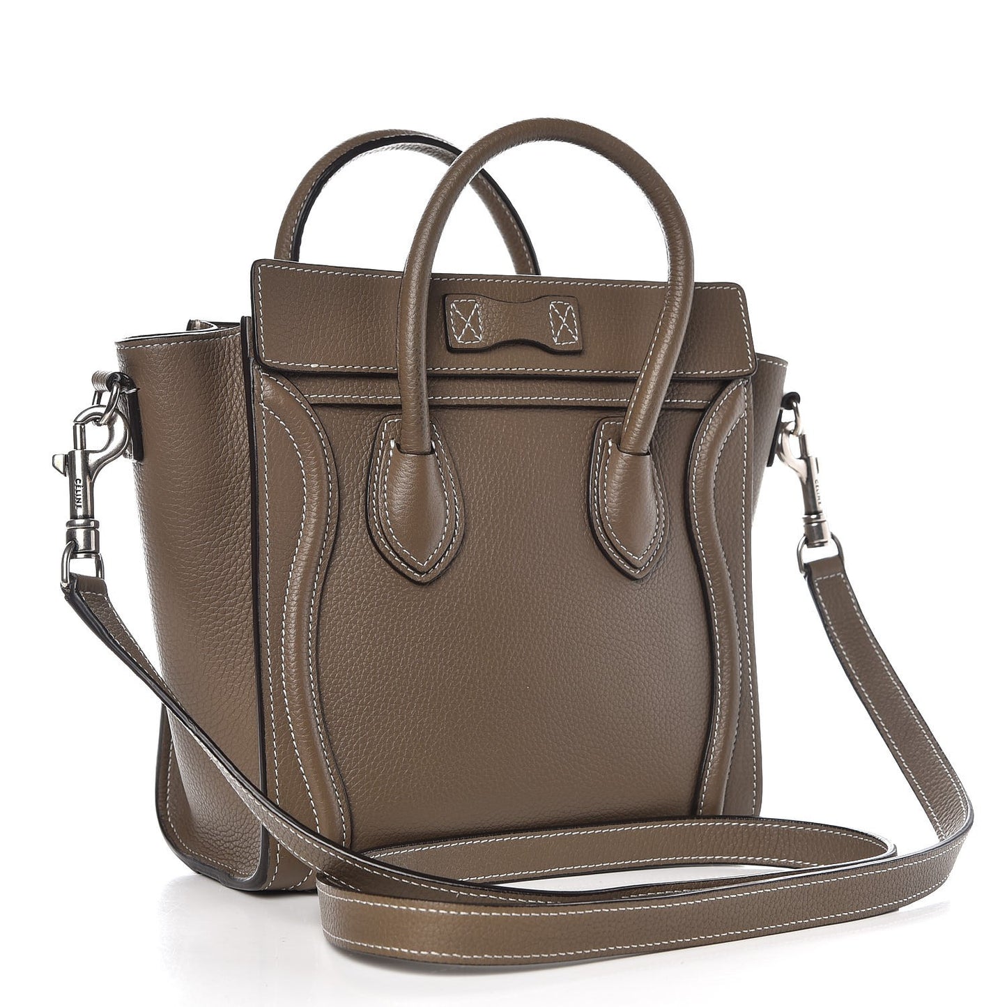 Drummed Calfskin Nano Luggage Souris