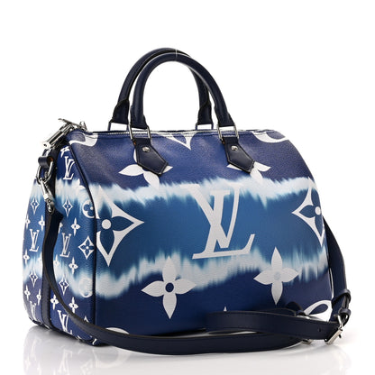 Louis Vuitton Monogram Escale Speedy Bandouliere 30 Blue 3 of 9