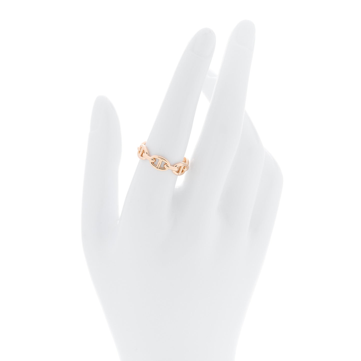 18K Rose Gold PM Chaine d'Ancre Enchainee Ring 57 8