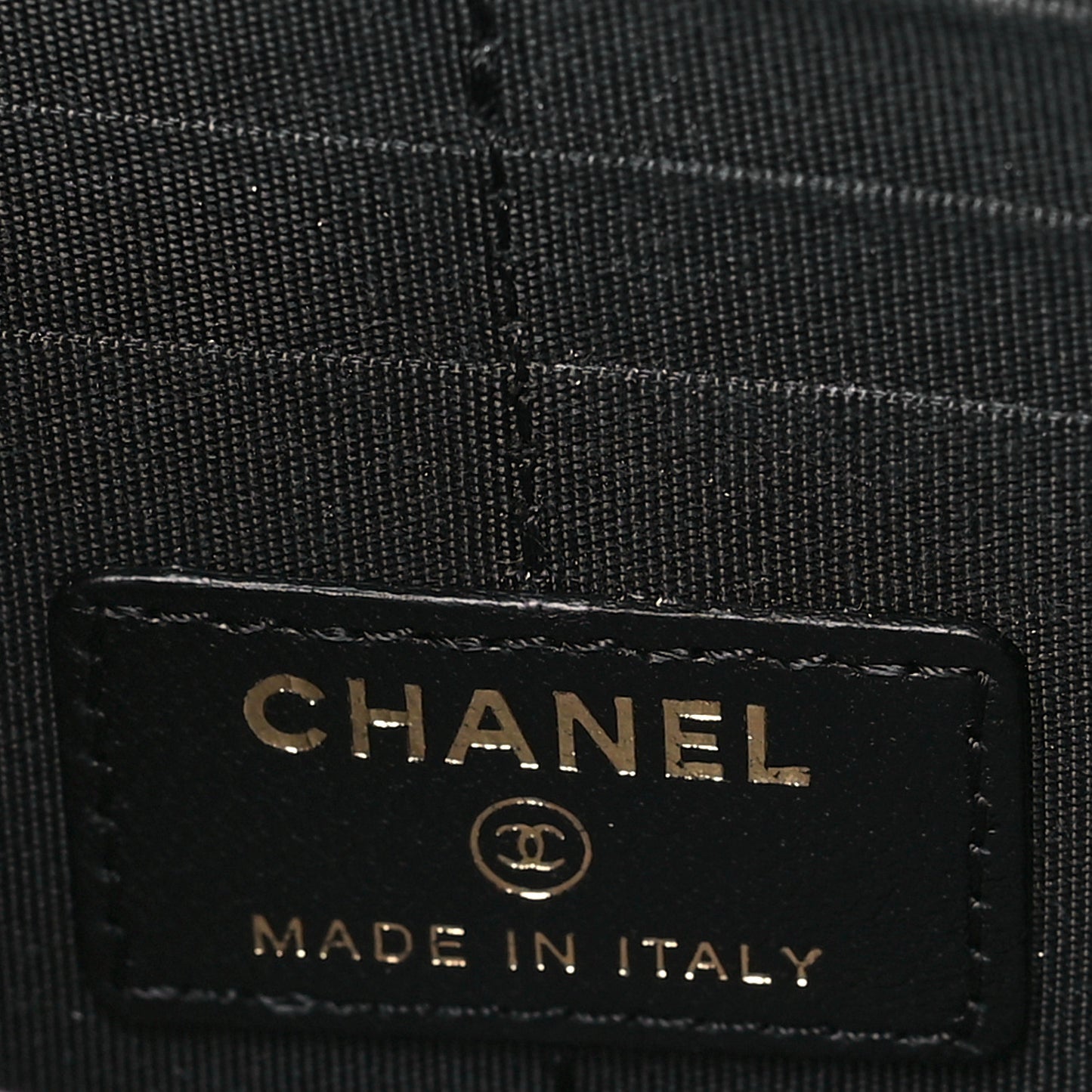 Lambskin Quilted All About Chanel Charm Wristlet Wallet Black