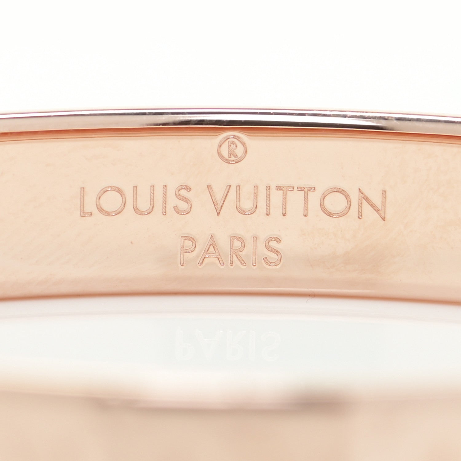 Louis Vuitton Brass Monogram Nanogram Cuff S Pink Gold 4 of 5