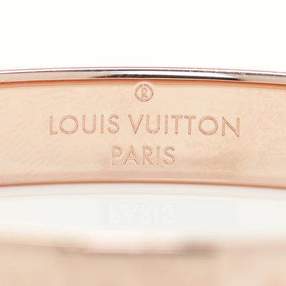 Louis Vuitton Brass Monogram Nanogram Cuff S Pink Gold 4 of 5