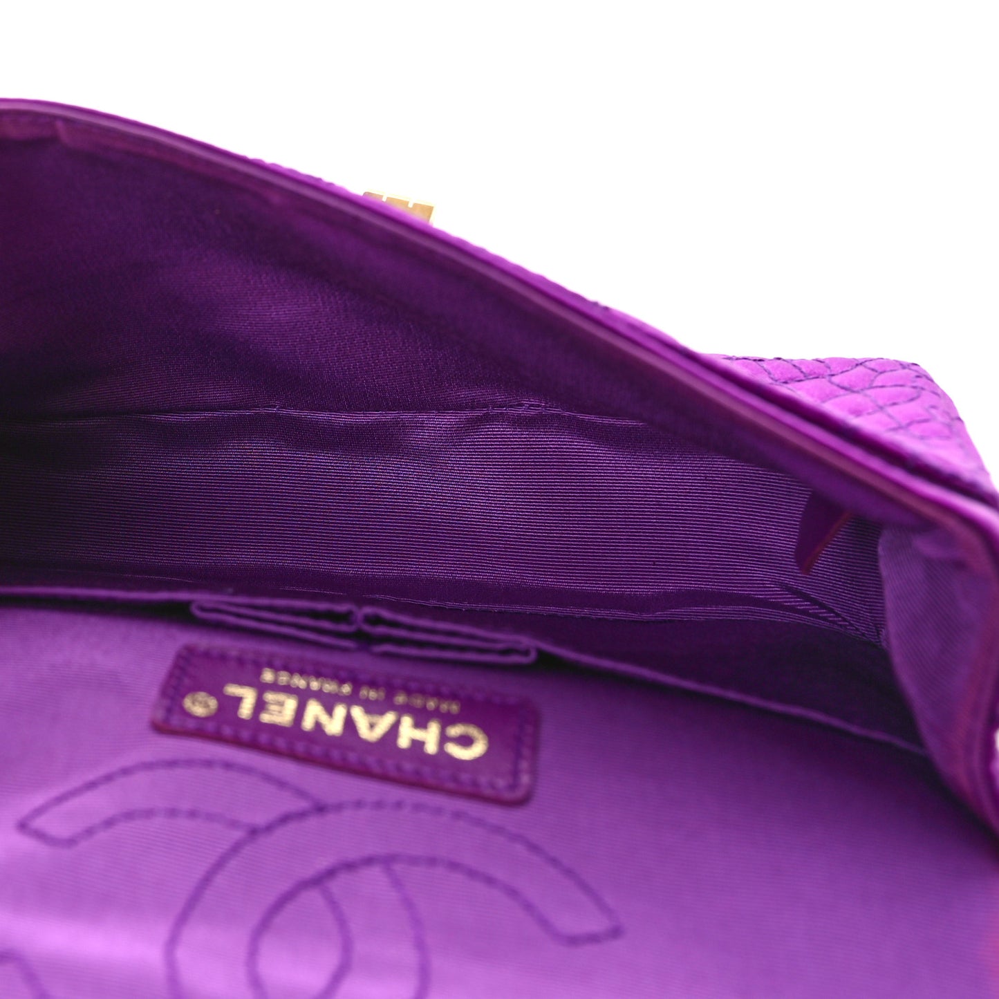Satin Coco's Croc 2.55 Reissue 224 Flap Purple