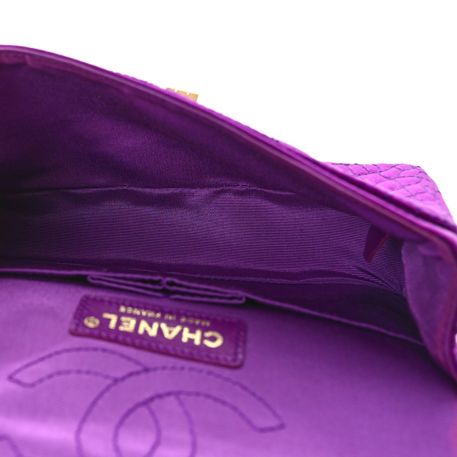 Chanel Satin Coco's Croc 2.55 Reissue 224 Flap Purple 5 of 11