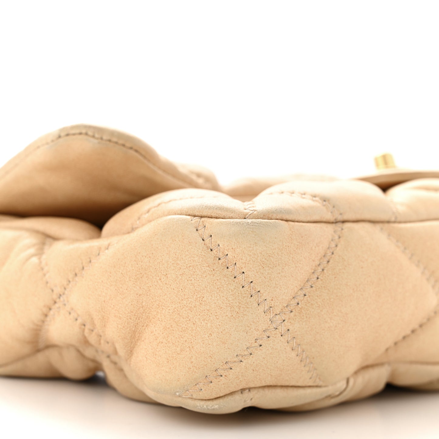 Calfskin Small Bubble Quilt Flap