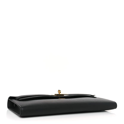 Hermes Swift Kelly Cut Clutch Pochette Black 7 of 9