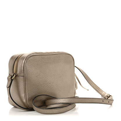 Gucci Metallic Pebbled Calfskin Small Soho Disco Bag Golden Beige 3 of 13