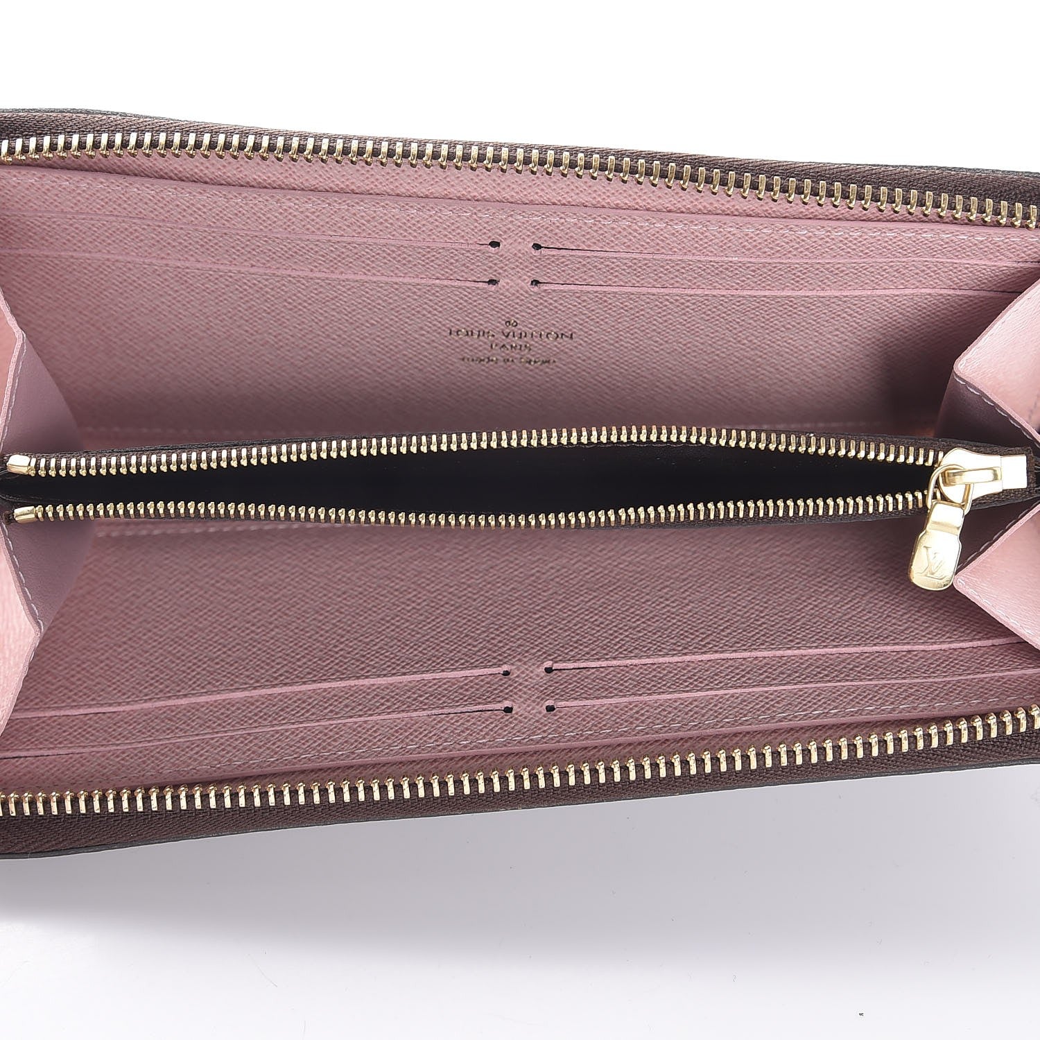 Louis Vuitton Damier Ebene Clemence Wallet Rose Ballerine 5 of 7