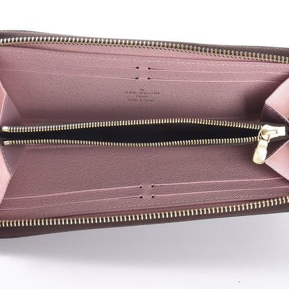 Louis Vuitton Damier Ebene Clemence Wallet Rose Ballerine 5 of 7