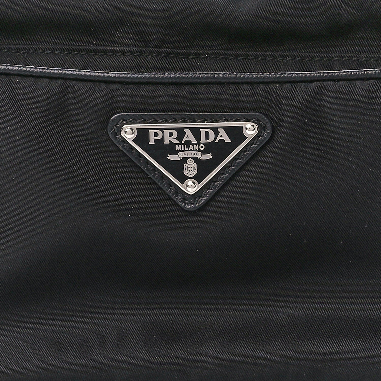 Prada Nylon Saffiano Vela Double Zip Crossbody Bag Black 9 of 12