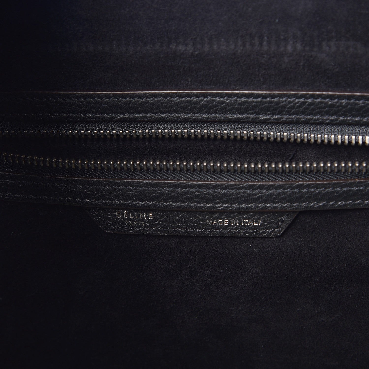 Celine Drummed Calfskin Mini Luggage Black 7 of 9
