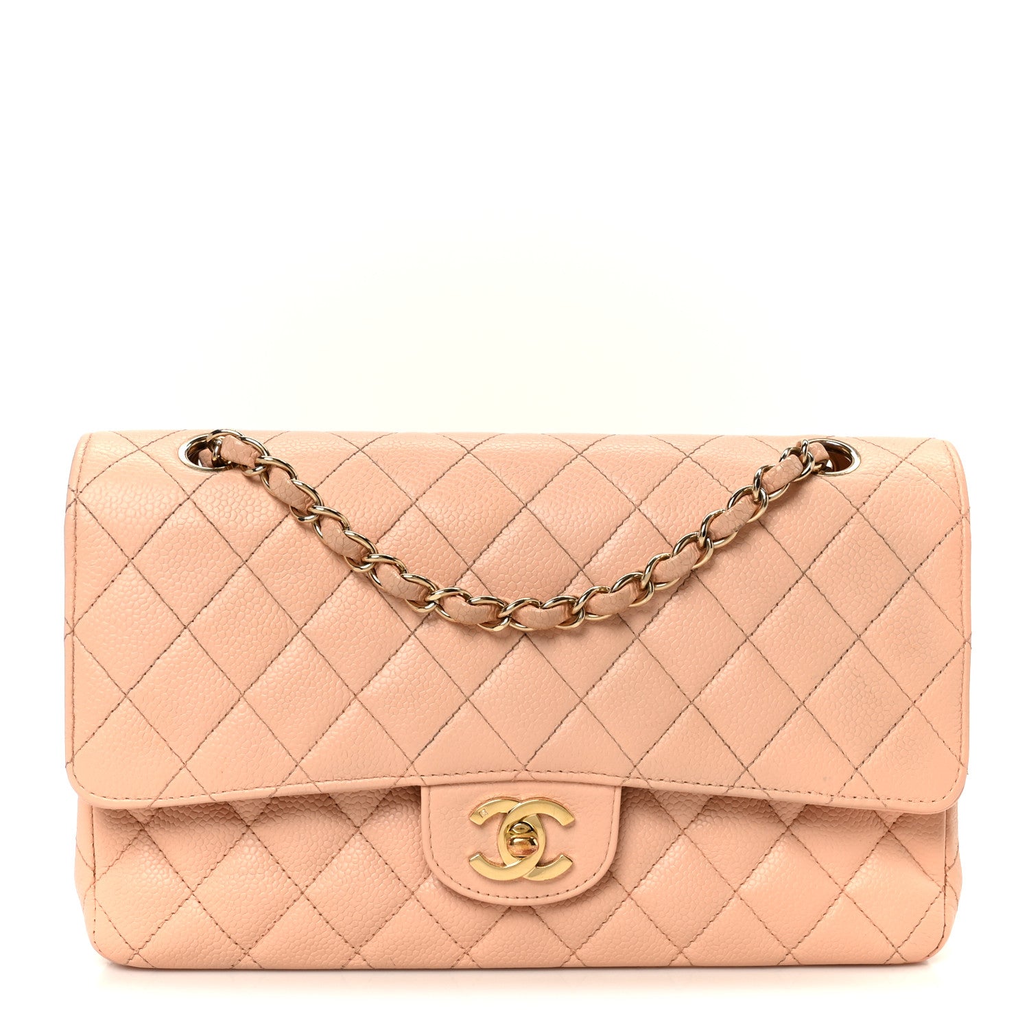 Chanel Caviar Quilted Medium Double Flap Light Pink 1 of 11