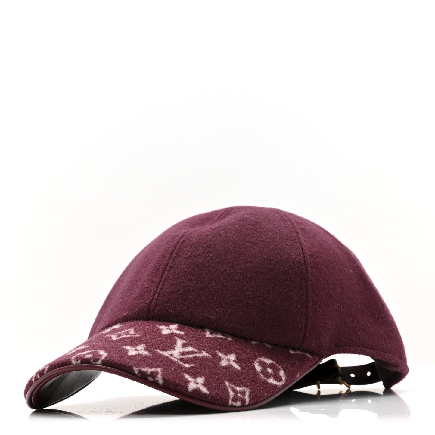 Wool Silk Monogram Endless Cap L Bordeaux
