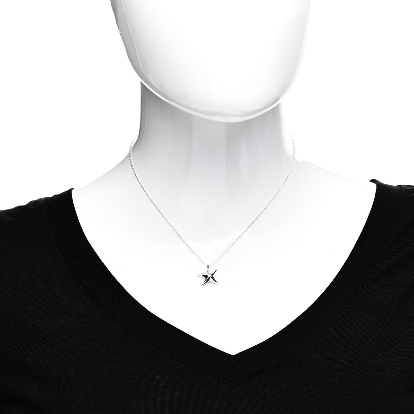 Sterling Silver 15mm Elsa Peretti Starfish Pendant Necklace